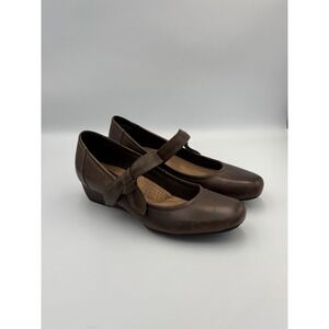 Earth Origins Mary Jane Shoes Womens 9M Brown Leather Comfort Work Low Heel